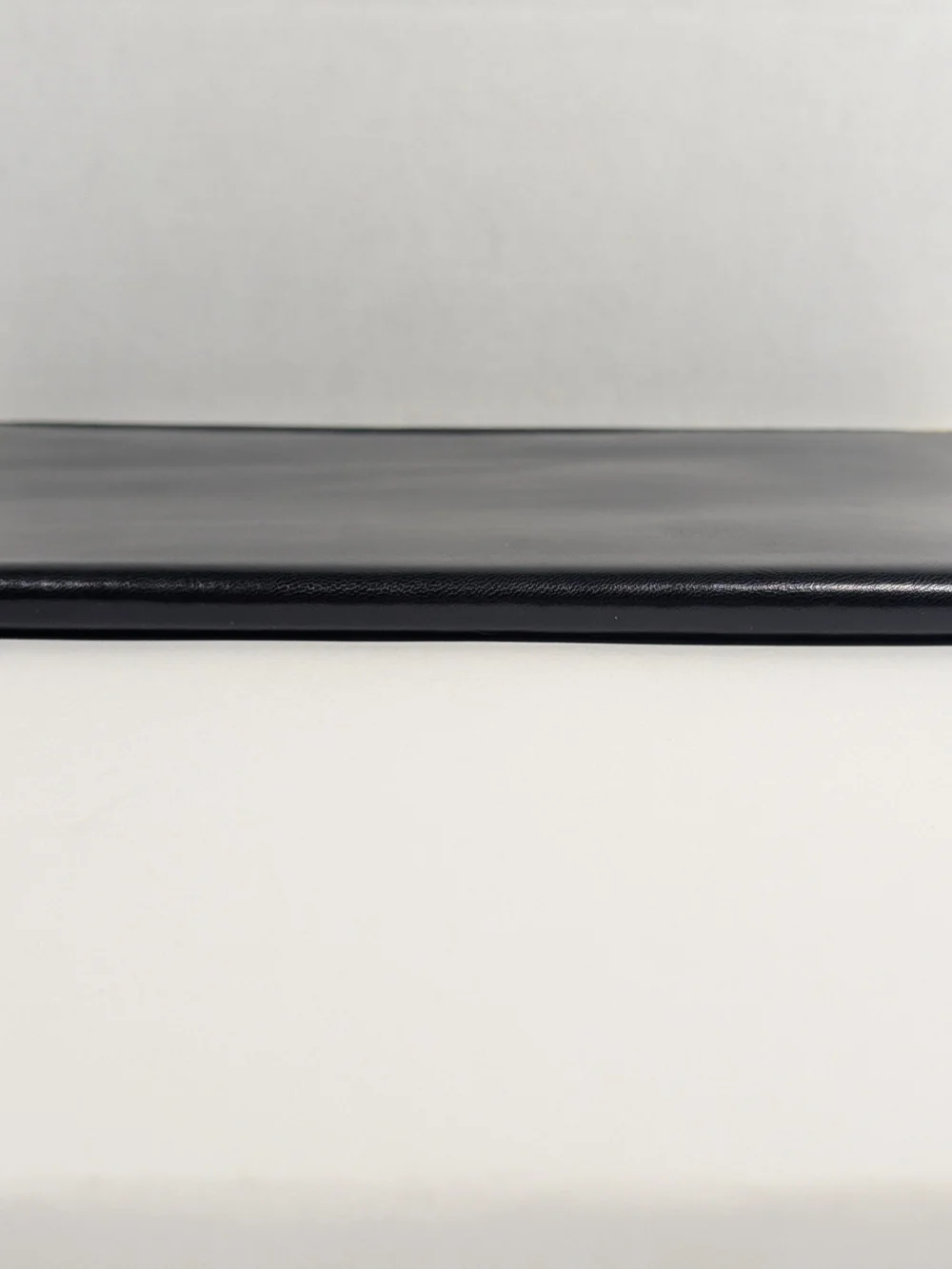 VTG Hazel Portfolio Padfolio Black Leather Notepad Gold Corners Made in USA